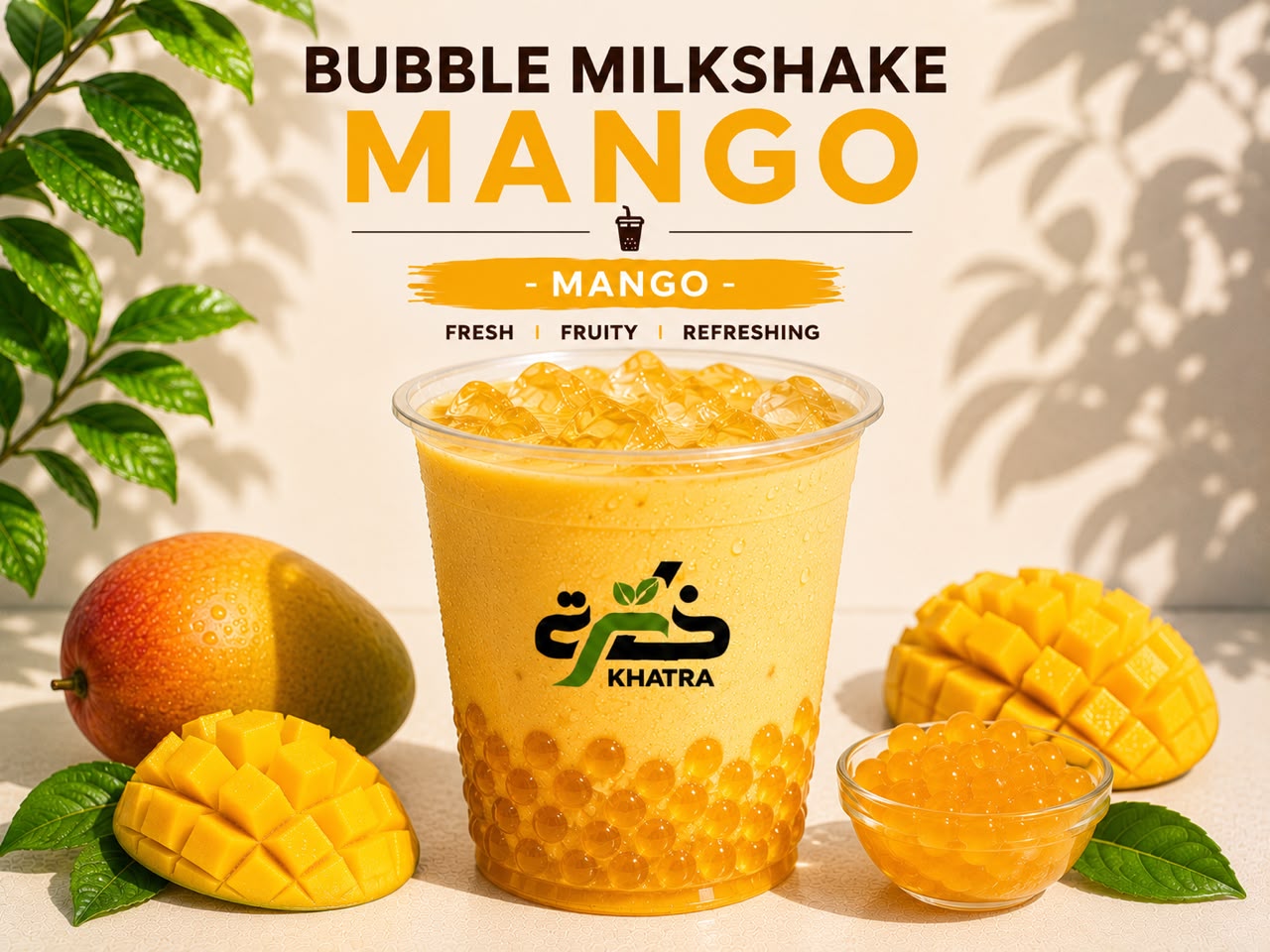Bubble Milkshake Mangue — Bubble Tea — Khatra