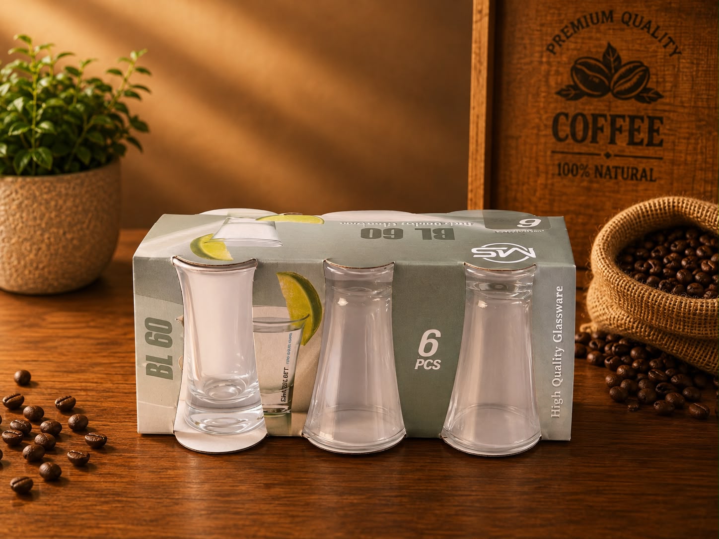 Lot de verres transparents - BL 60