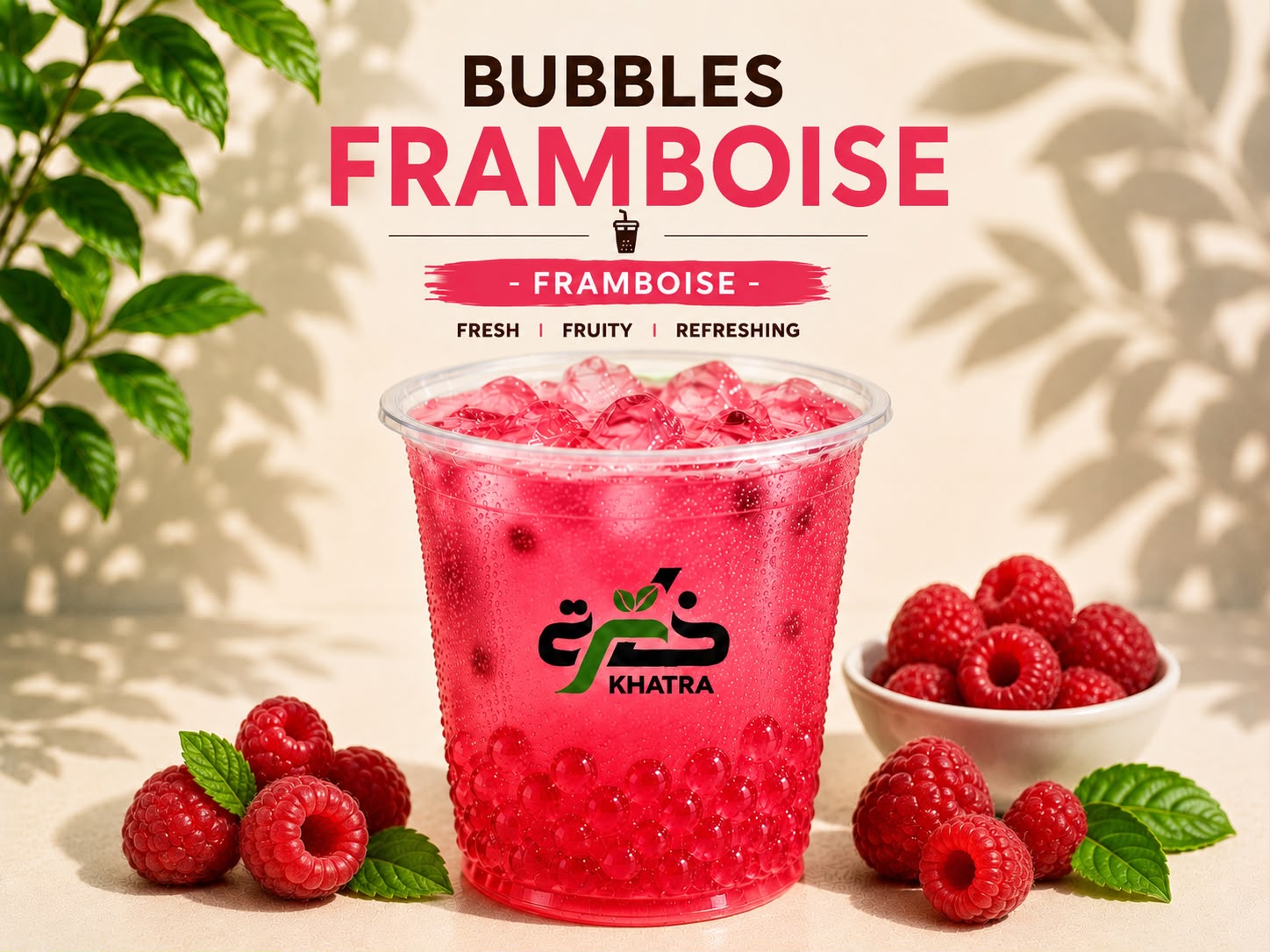 Bubble Tea Framboise — Bubble Tea — Khatra (photo 2)