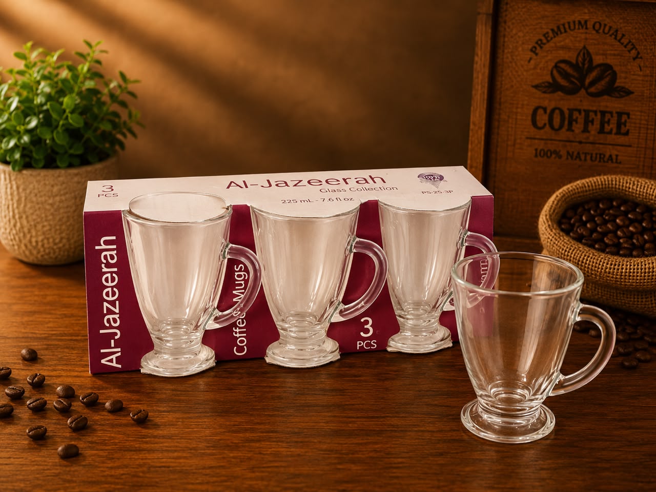 Lot de tasses en verres - Al Jazeerah